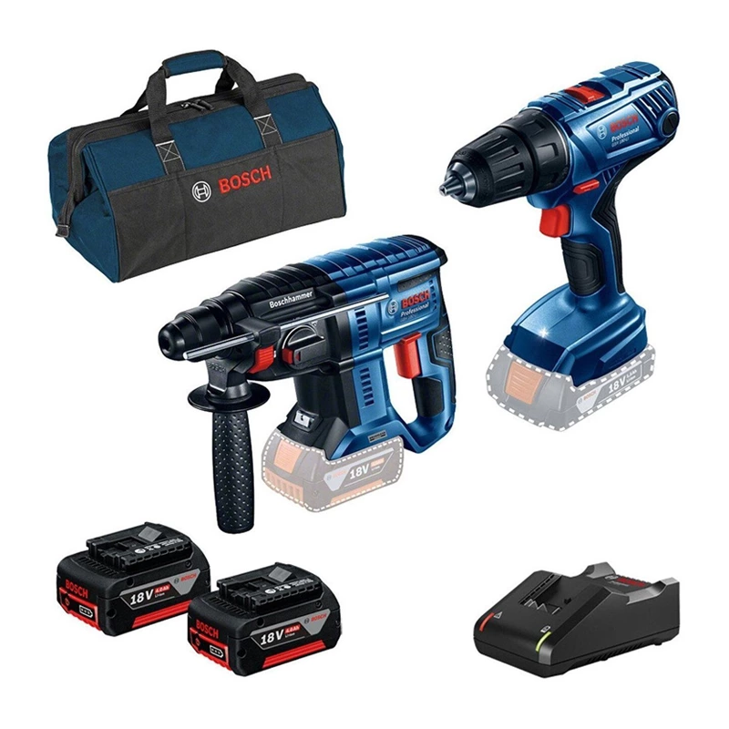 Набор инструментов Bosch Professional GBH 180-LI + GSR 180-LI + 2хGBA 18 V 4.0 Ah (0.615.990.M31) Набор инструментов Bosch Professional GBH 180-LI + GSR 180-LI + 2хGBA 18 V 4.0 Ah (0.615.990.M31)