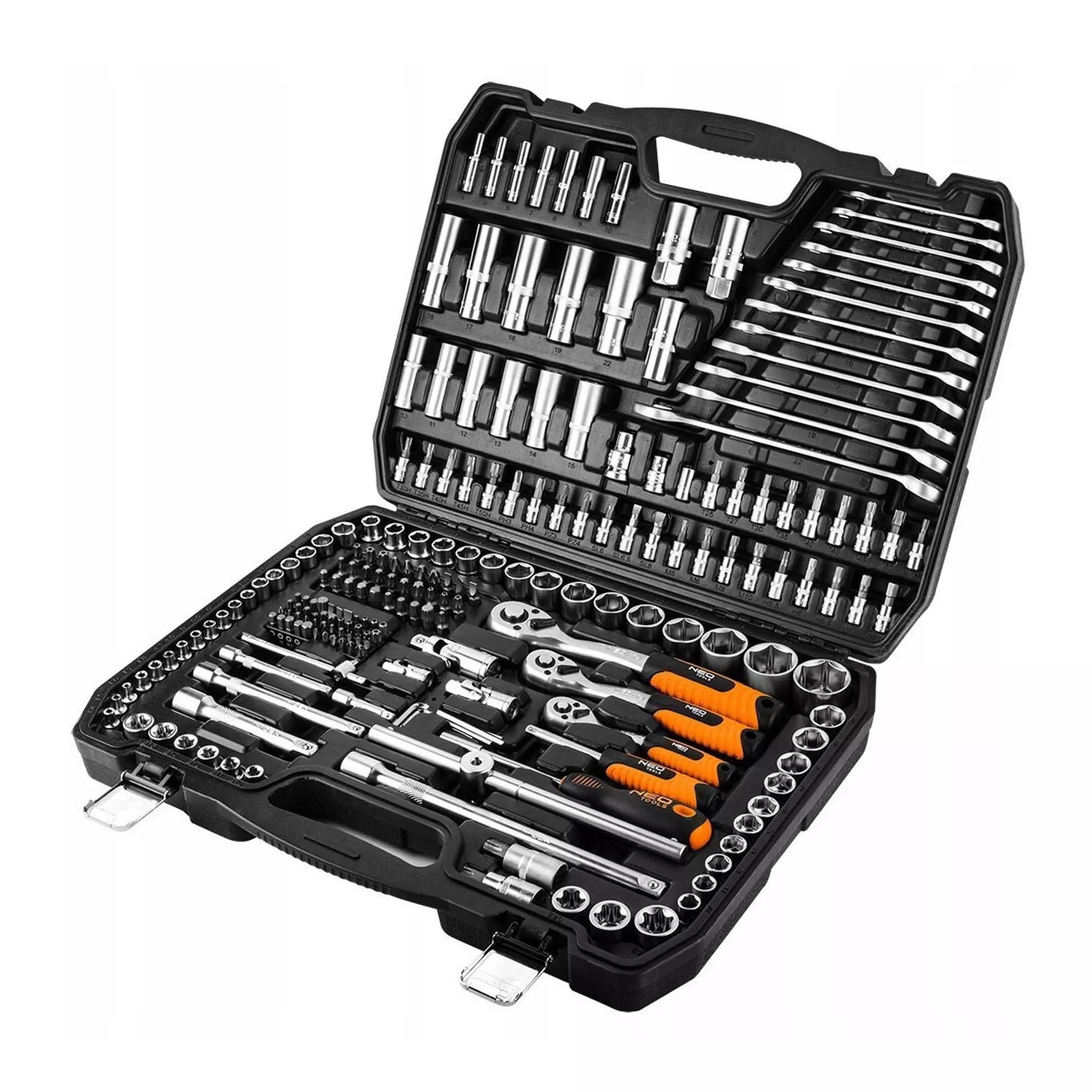 Набор инструментов NEO TOOLS 1/2" 1/4" 216 шт (10-216) Набор инструментов NEO TOOLS 1/2" 1/4" 216 шт (10-216)