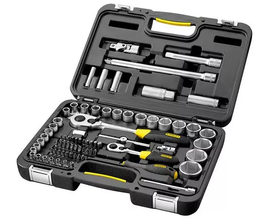 Набір інструментів Stanley 1/4", 1/2" 77шт (1-94-669) Набір інструментів Stanley 1/4", 1/2" 77шт (1-94-669)