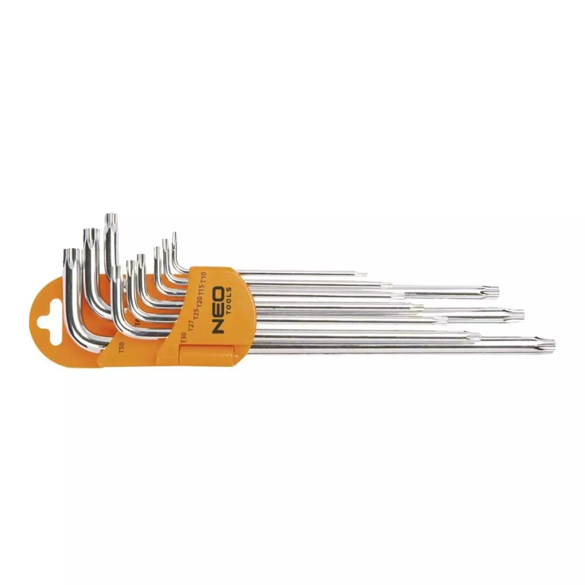 Набір ключів шестигранних NEO TOOLS Torx T10-T50 мм 9 шт (09-516) Набір ключів шестигранних NEO TOOLS Torx T10-T50 мм 9 шт (09-516)