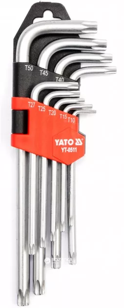 Набор ключей Torx Yato 9 предметов T10-T50 (YT-0511)