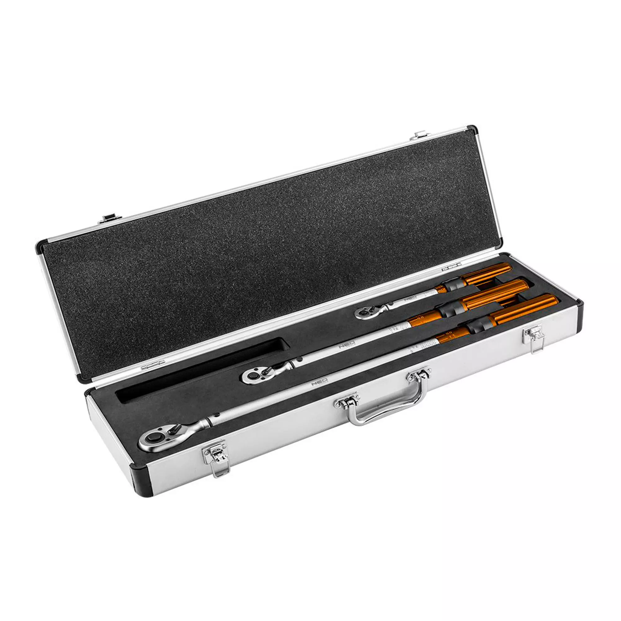 Набір реверсивних динамометричних ключів NEO TOOLS 1/4", 3/8", 1/2" 3 шт (08-845) Набір реверсивних динамометричних ключів NEO TOOLS 1/4", 3/8", 1/2" 3 шт (08-845)