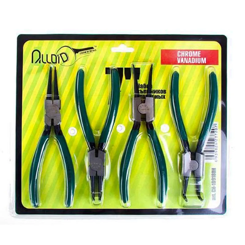 Набір знімачів стопорних кілець Alloid 7". сегера. 4 предм. (СІ-109180Н) Набір знімачів стопорних кілець Alloid 7". сегера. 4 предм. (СІ-109180Н)