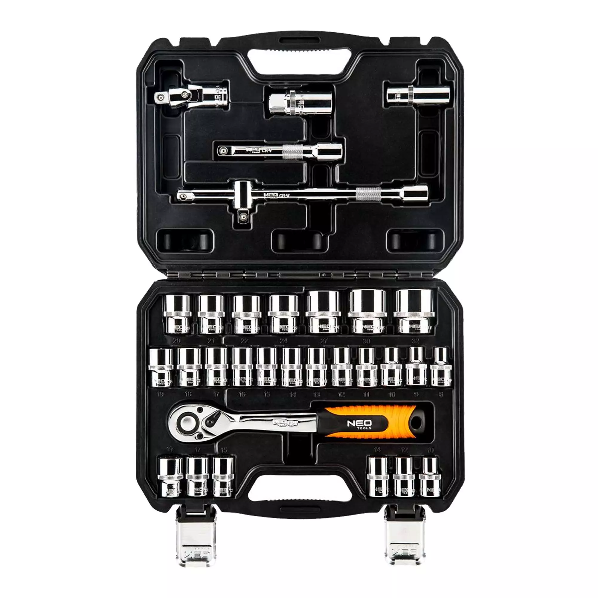 Набор сменных головок NEO TOOLS 1/2" 32 шт (08-662) Набор сменных головок NEO TOOLS 1/2" 32 шт (08-662)