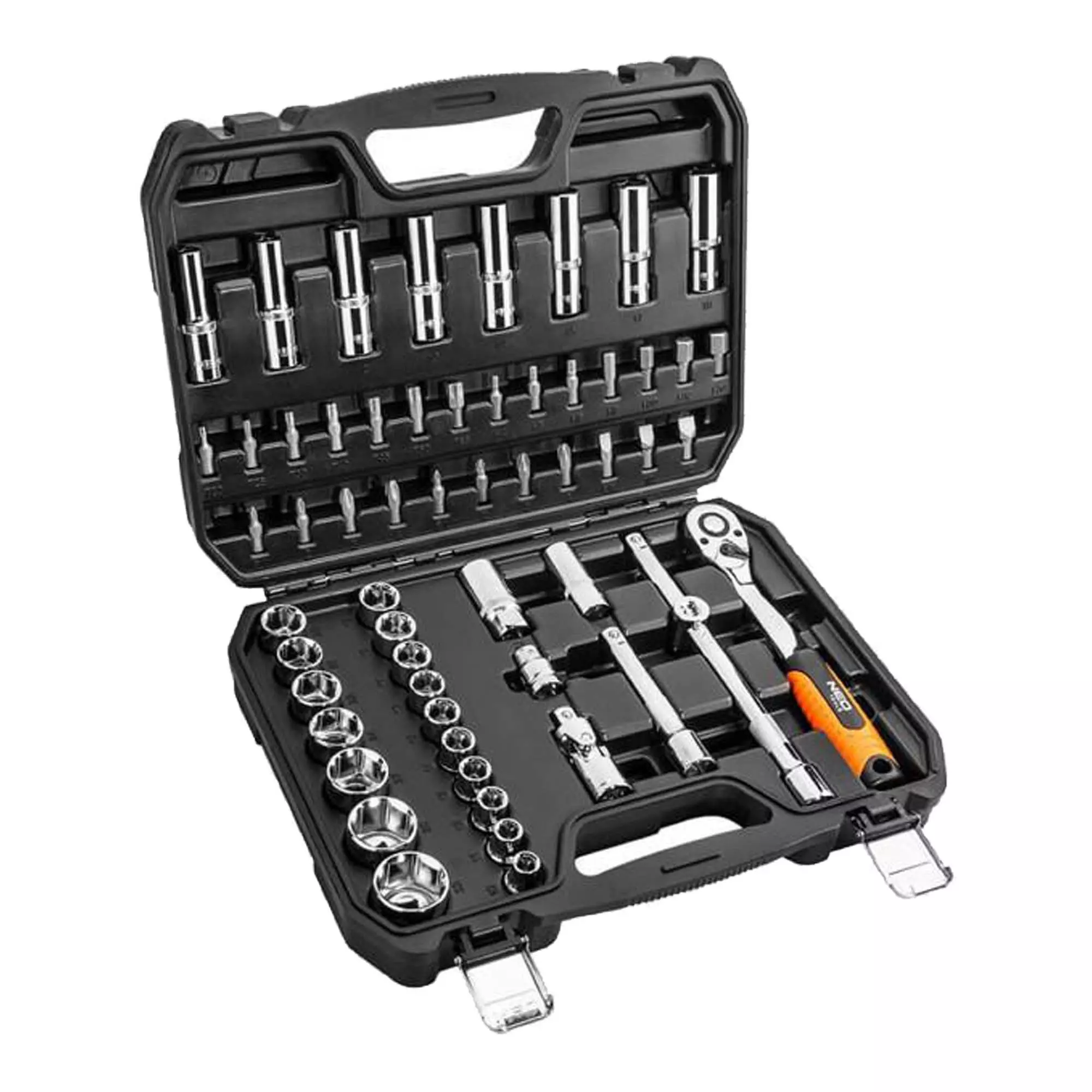 Набор сменных головок NEO TOOLS 1/2" 58 шт (08-663) Набор сменных головок NEO TOOLS 1/2" 58 шт (08-663)