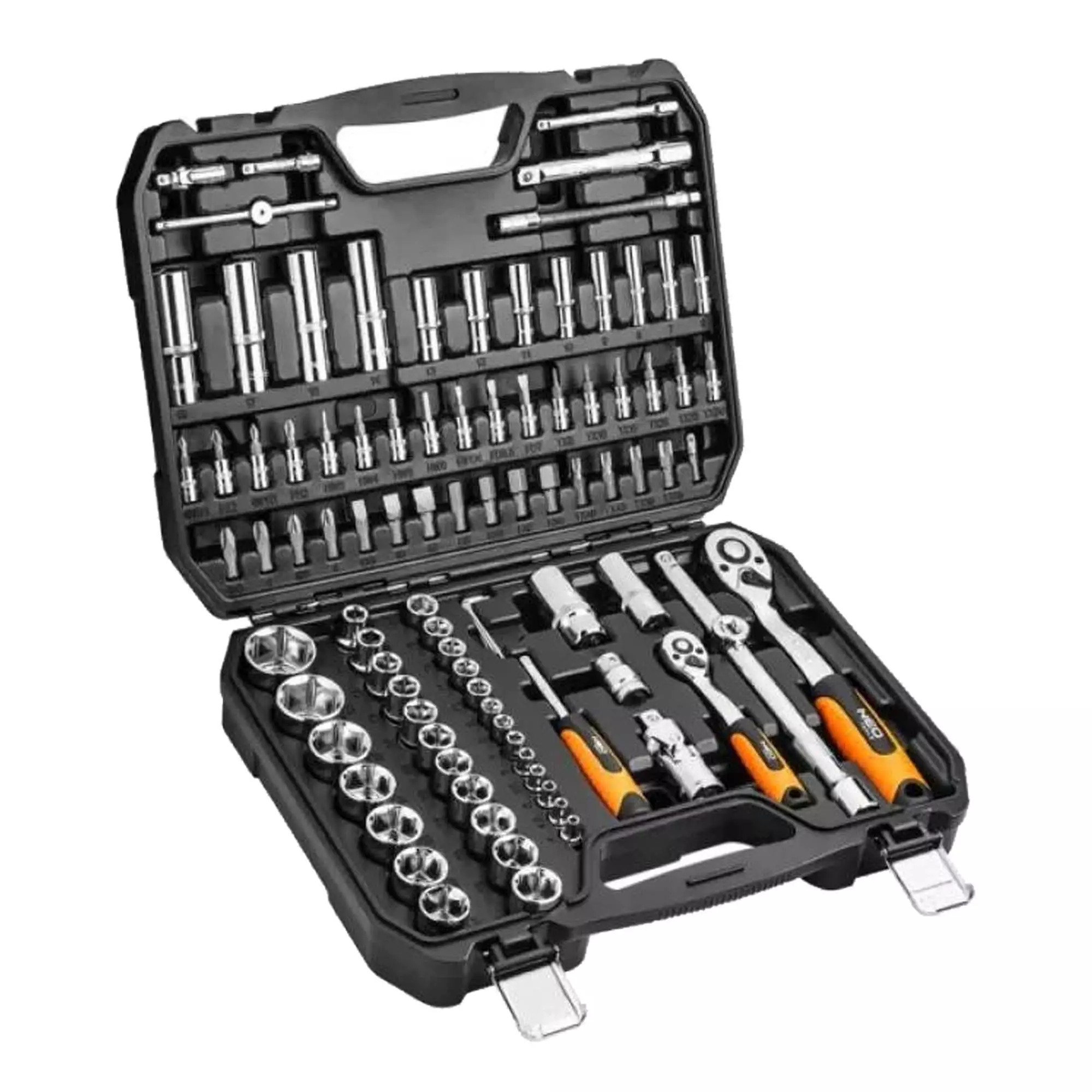Набір змінних головок NEO TOOLS 1/4", 1/2" CrV 94 шт (08-665) Набір змінних головок NEO TOOLS 1/4", 1/2" CrV 94 шт (08-665)