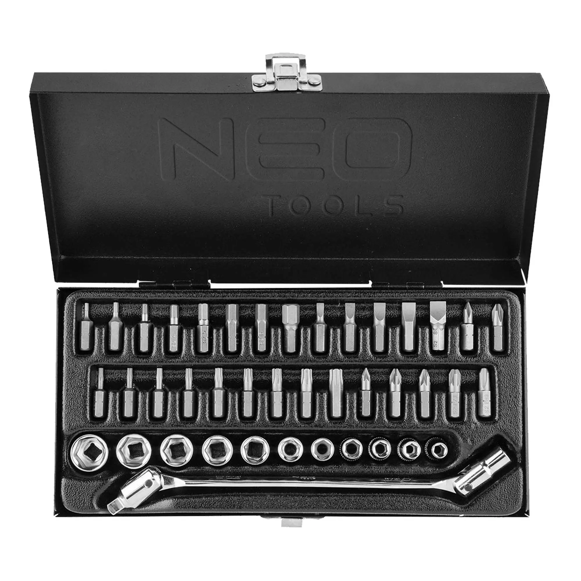Набор сменных головок NEO TOOLS 1/4" 41 шт (08-603) Набор сменных головок NEO TOOLS 1/4" 41 шт (08-603)