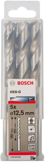 Набор сверл Bosch HSS-G 12.5 мм 5 шт (2608595082) Набор сверл Bosch HSS-G 12.5 мм 5 шт (2608595082)