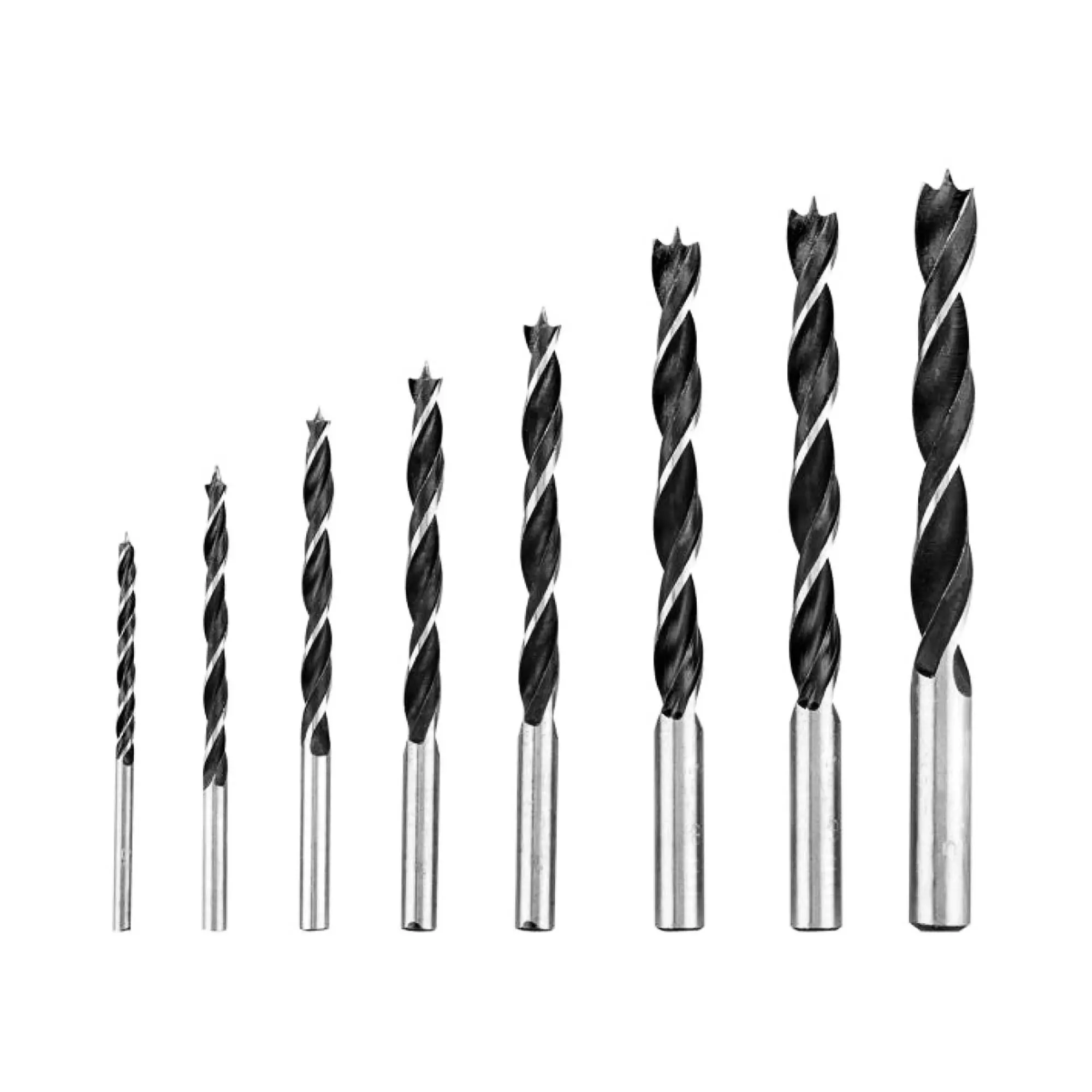 Набор сверл по дереву спиральные Top Tools 3-10 мм 8 шт (60H808) Набор сверл по дереву спиральные Top Tools 3-10 мм 8 шт (60H808)