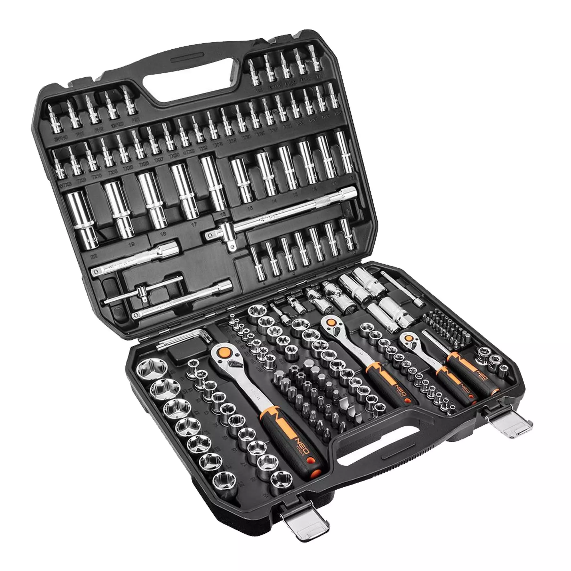 Набір головок торцевих NEO TOOLS 1/2", 3/8", 1/4" 182 шт (10-074) Набір головок торцевих NEO TOOLS 1/2", 3/8", 1/4" 182 шт (10-074)