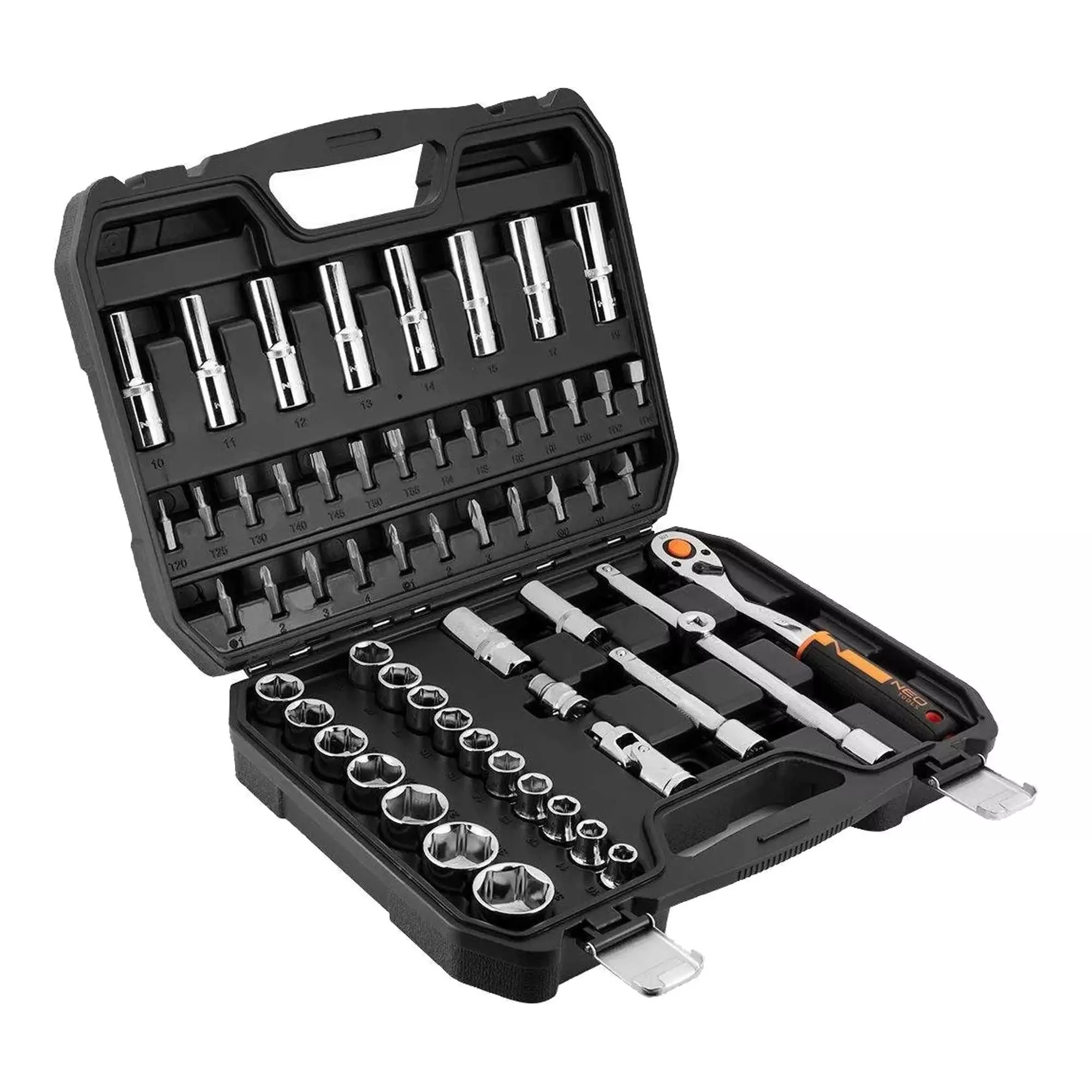 Набор торцевых головок NEO TOOLS 58 шт 1/2" CrV (10-042)