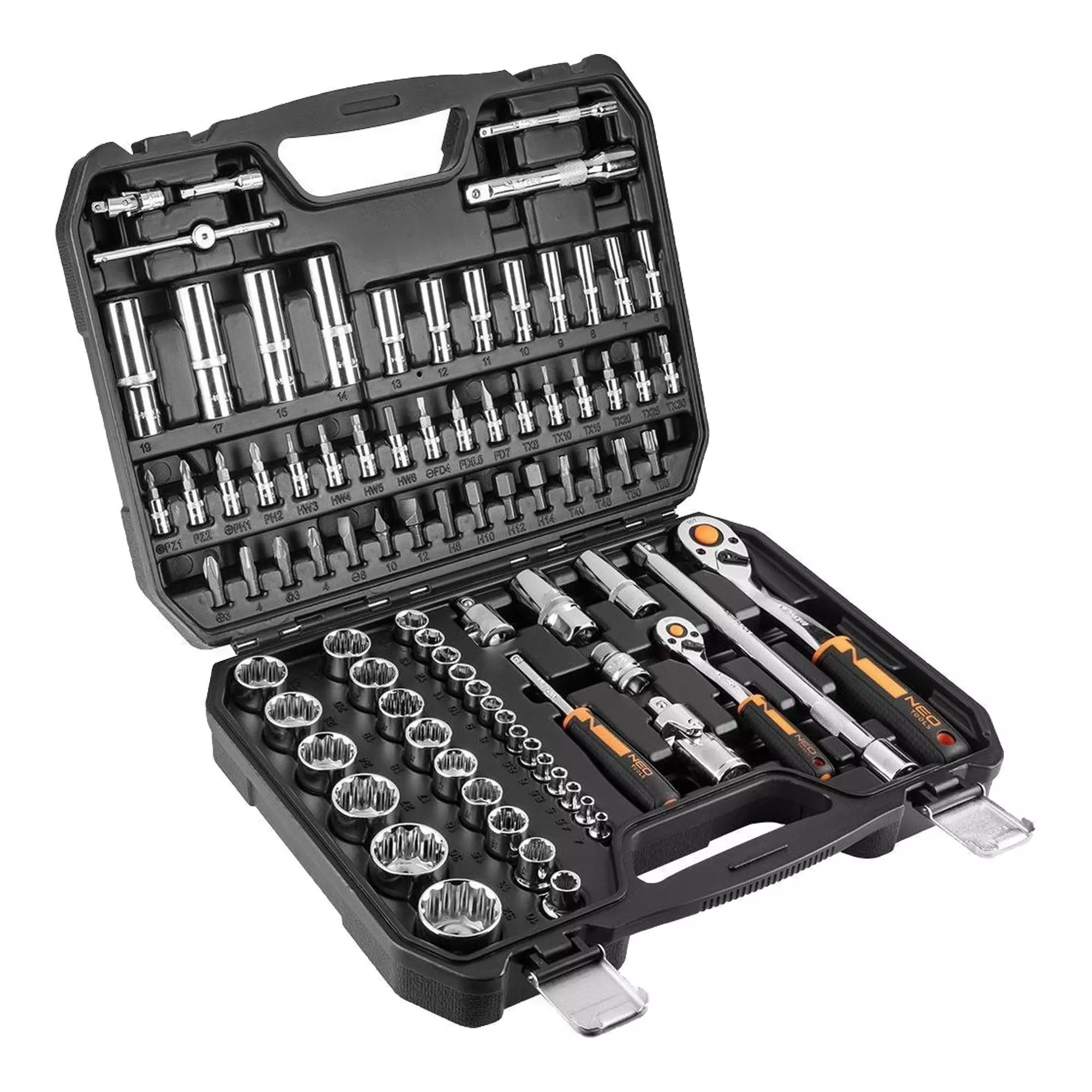Набір торцевих головок NEO TOOLS 86 шт 1/2" 1/4" CrV (10-060) Набір торцевих головок NEO TOOLS 86 шт 1/2" 1/4" CrV (10-060)