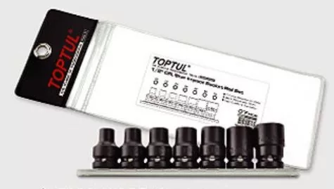 Набір ударних головок Toptul 1/2" 7шт (GDAG0701) Набір ударних головок Toptul 1/2" 7шт (GDAG0701)