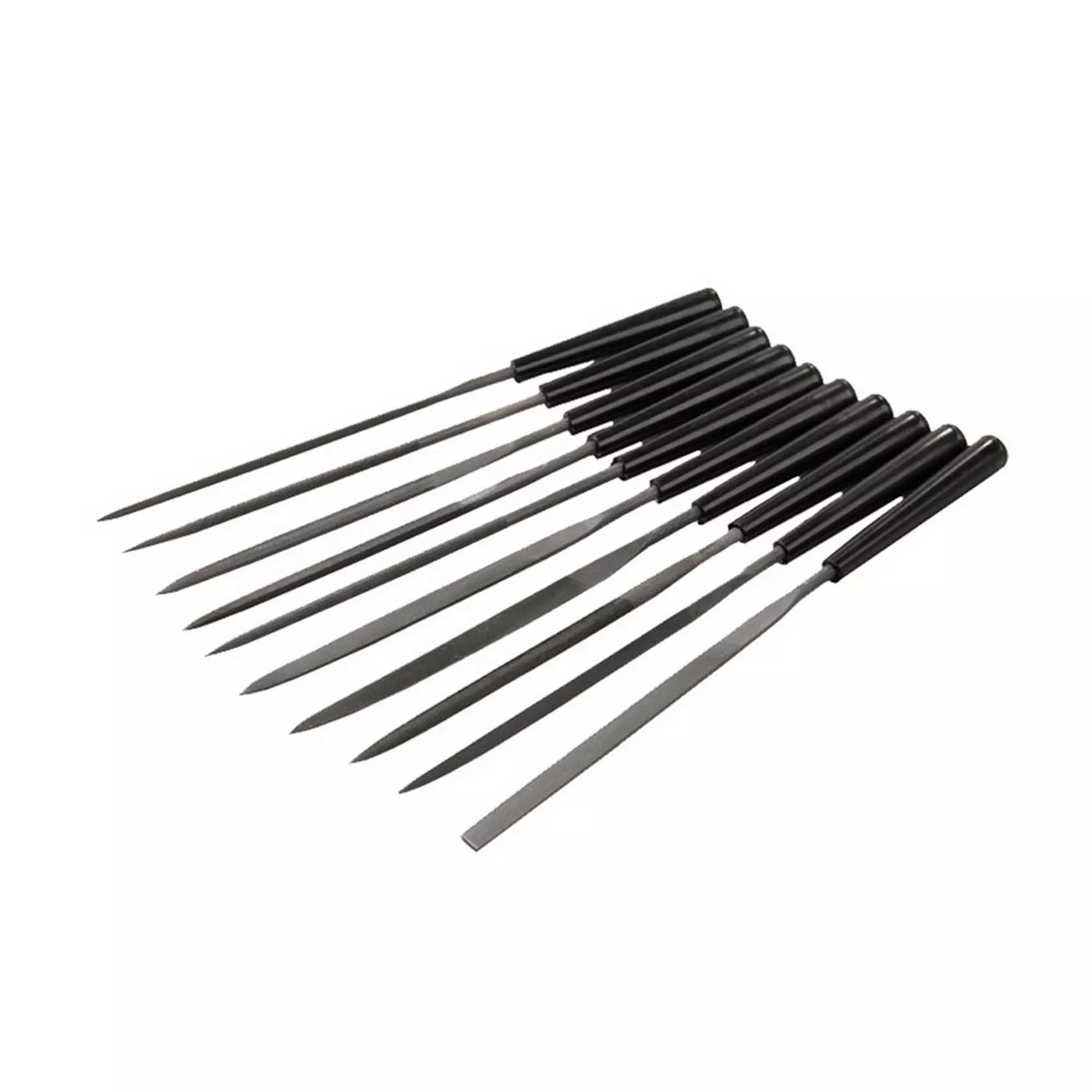 Надфили Master Tool с пластиковой ручкой 140 мм набор 10 шт (43983) Надфили Master Tool с пластиковой ручкой 140 мм набор 10 шт (43983)