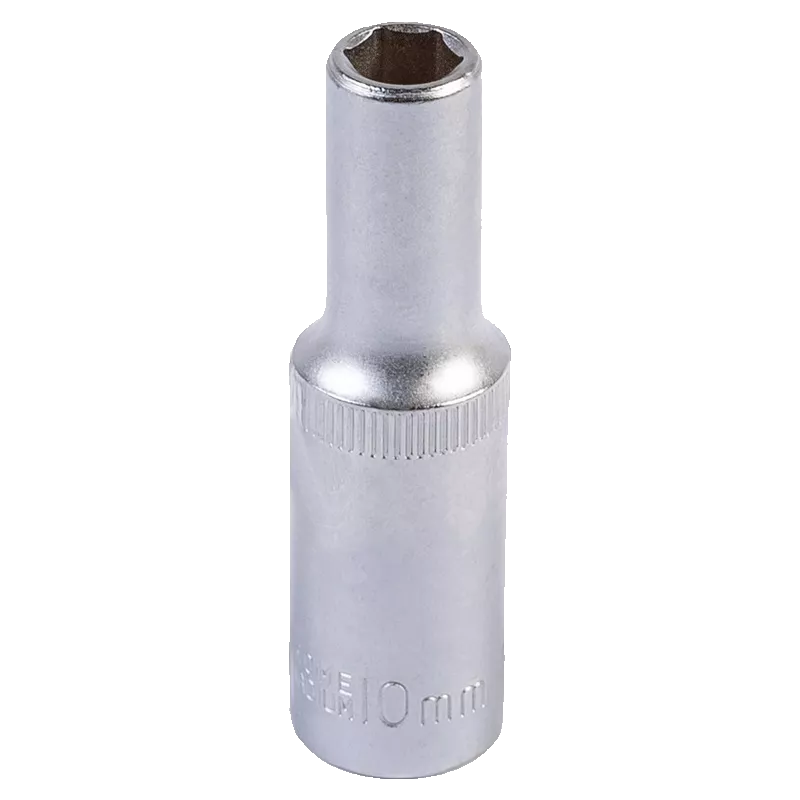 Насадка торцева MASTER TOOL 6-гранна подовжена 1/2", 10 мм. CRV (78-0510) Насадка торцева MASTER TOOL 6-гранна подовжена 1/2", 10 мм. CRV (78-0510)