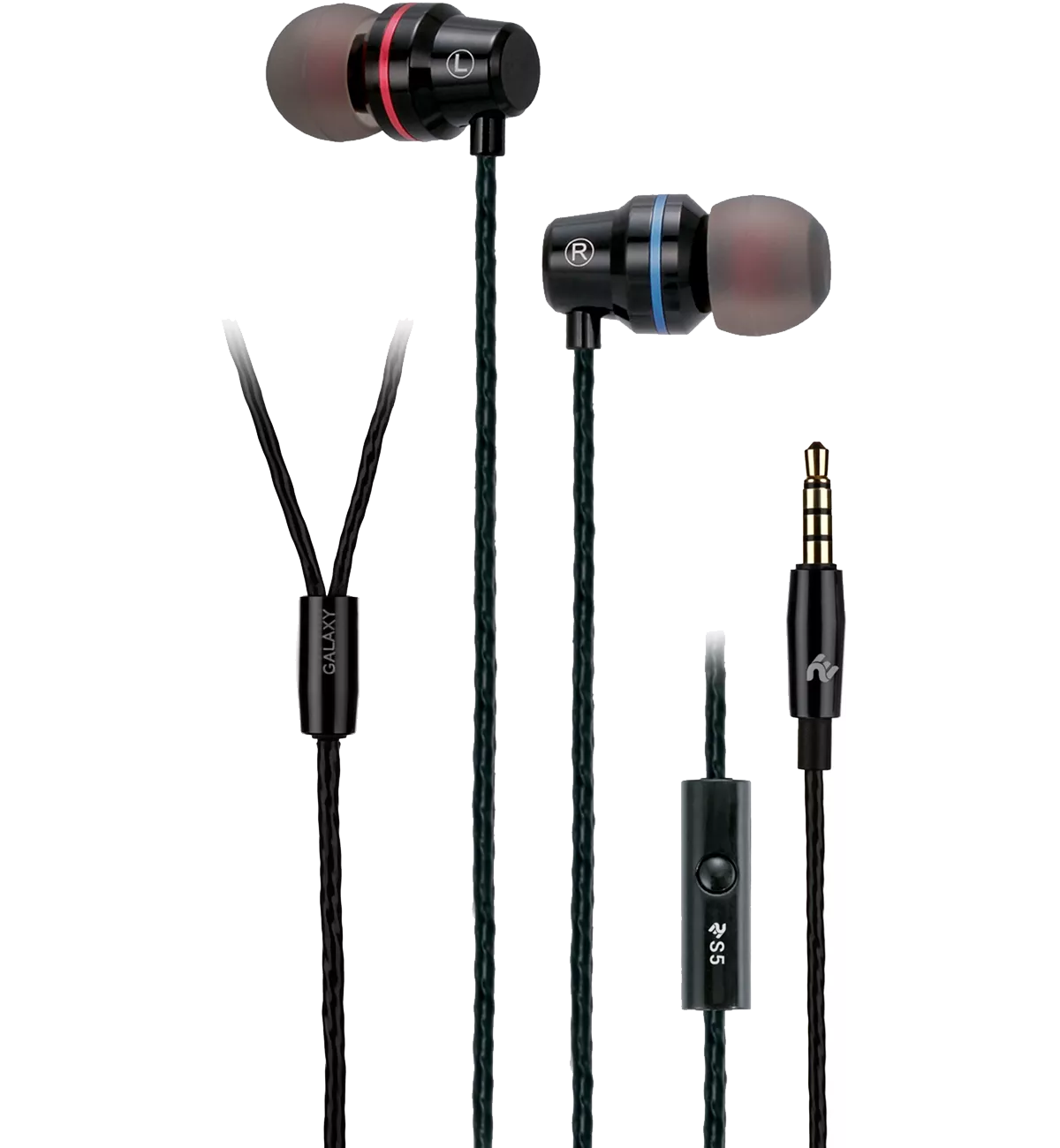 Навушники 2E S5 Galaxy Mic Black (2E-IES5BK) Навушники 2E S5 Galaxy Mic Black (2E-IES5BK)