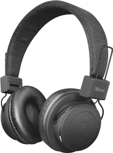 Наушники TRUST Leva Wireless Bluetooth Headphone Black (21754) Наушники TRUST Leva Wireless Bluetooth Headphone Black (21754)