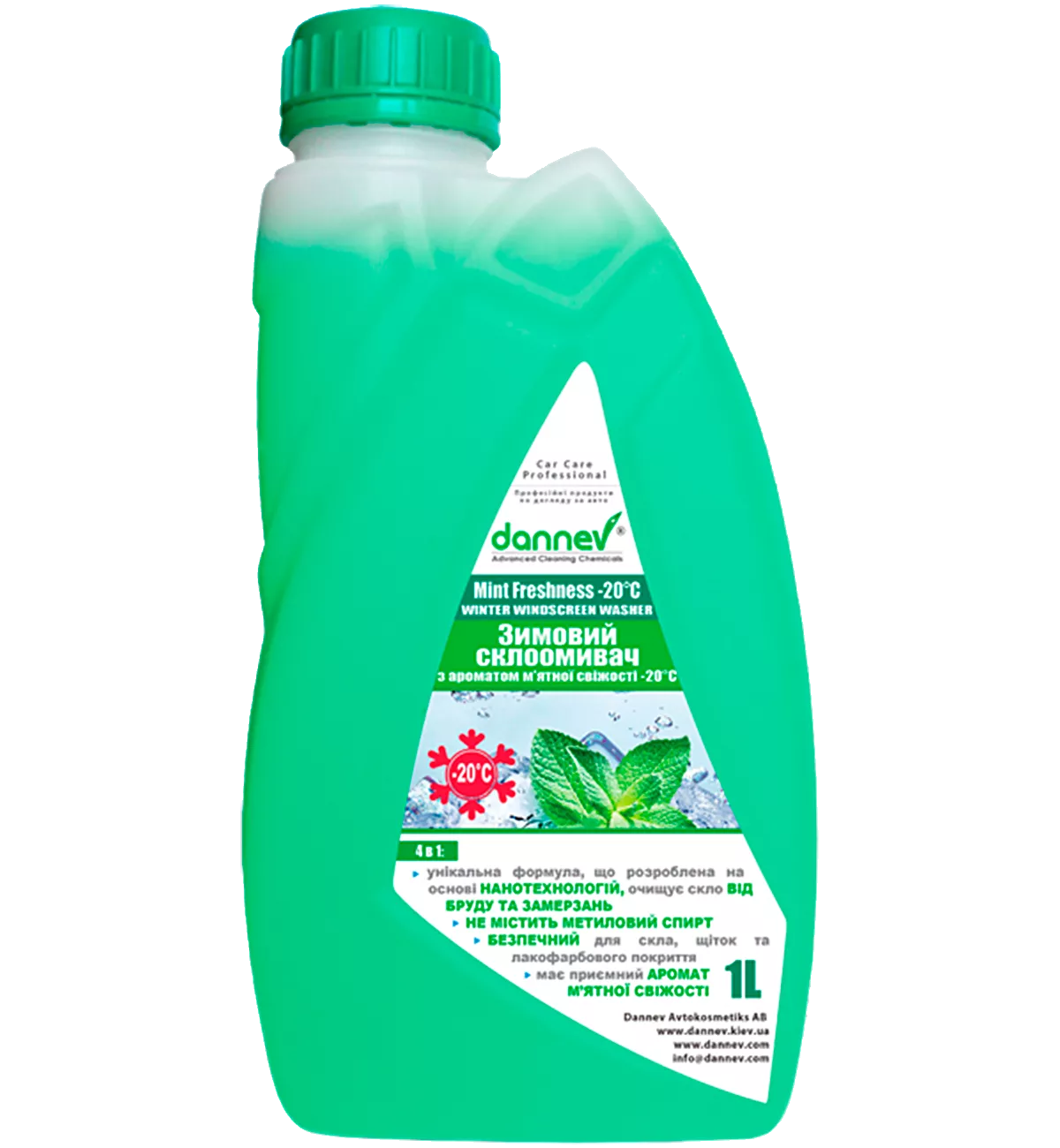 Незамерзаюча рідина в бачок склоомивача DANNEV Mint fresheness - 20C 1л (110422) Незамерзаюча рідина в бачок склоомивача DANNEV Mint fresheness - 20C 1л (110422)