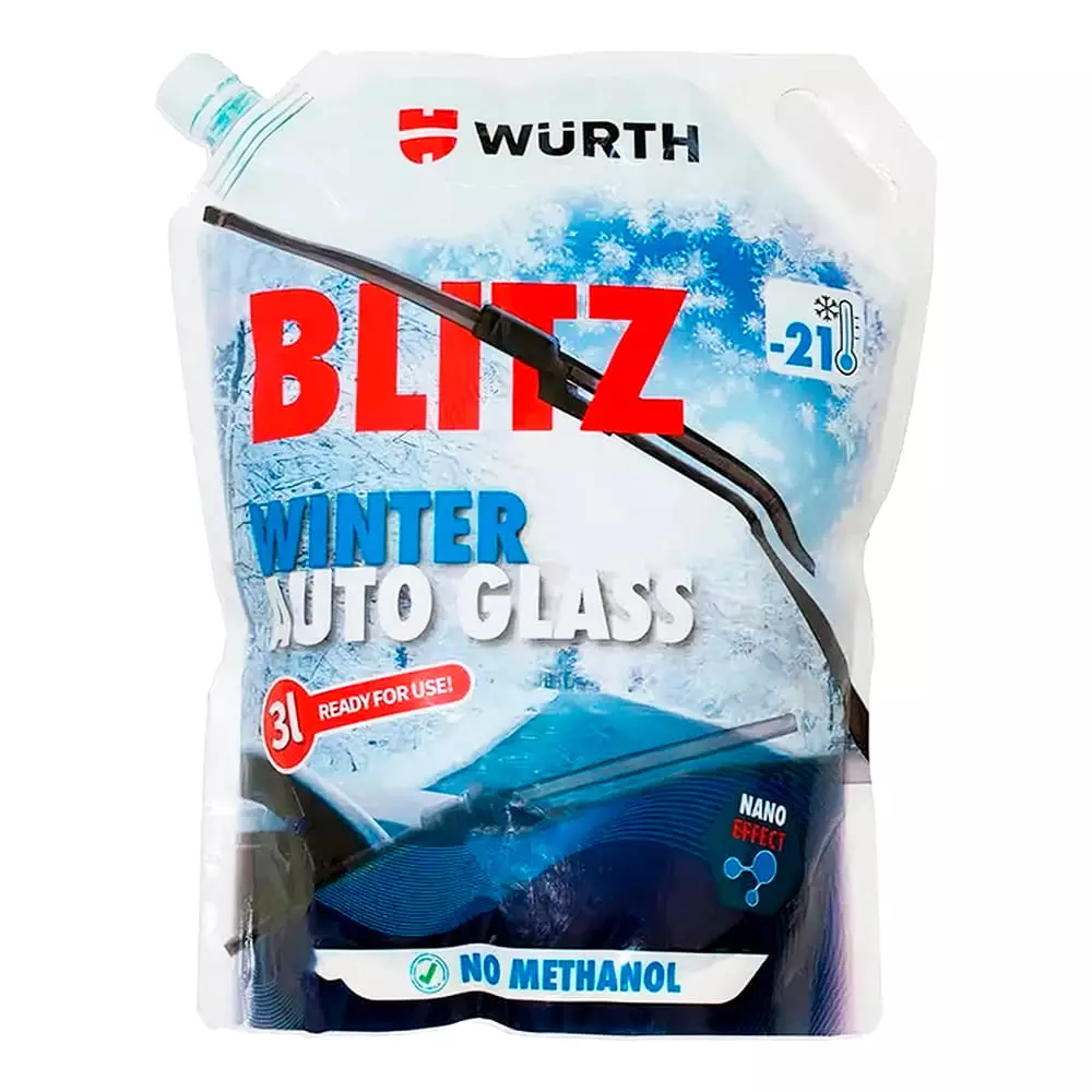 Незамерзающая жидкость WURTH BLITZ-Winter в бачок стеклоомывателя (-21) 3л (5892332810)