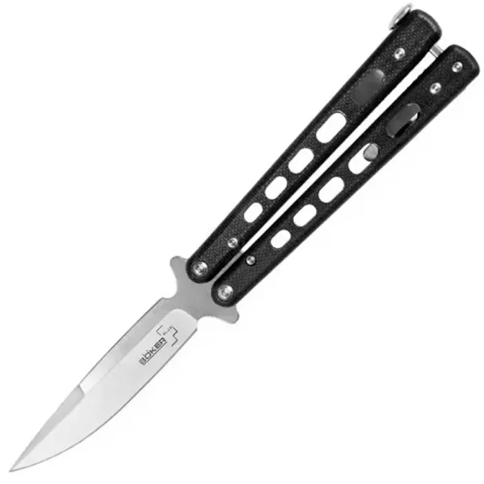 Ніж метелик, балісонг Boker Plus Balisong Small (довжина: 185мм, лезо: 82мм), чорний (227-1139_small) Ніж метелик, балісонг Boker Plus Balisong Small (довжина: 185мм, лезо: 82мм), чорний (227-1139_small)