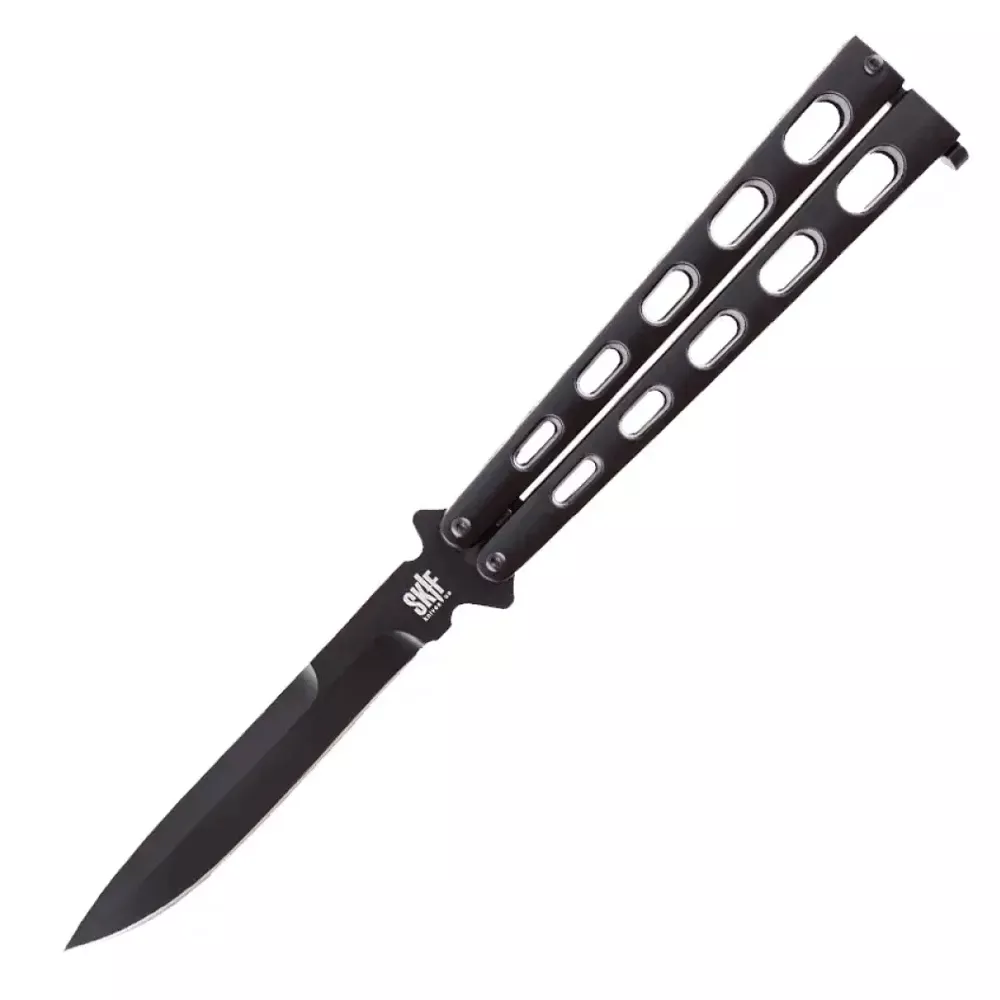 Ніж метелик, балісонг Skif Covert Drop Point (довжина: 230мм, лезо: 105мм), чорний (224-1022) Ніж метелик, балісонг Skif Covert Drop Point (довжина: 230мм, лезо: 105мм), чорний (224-1022)