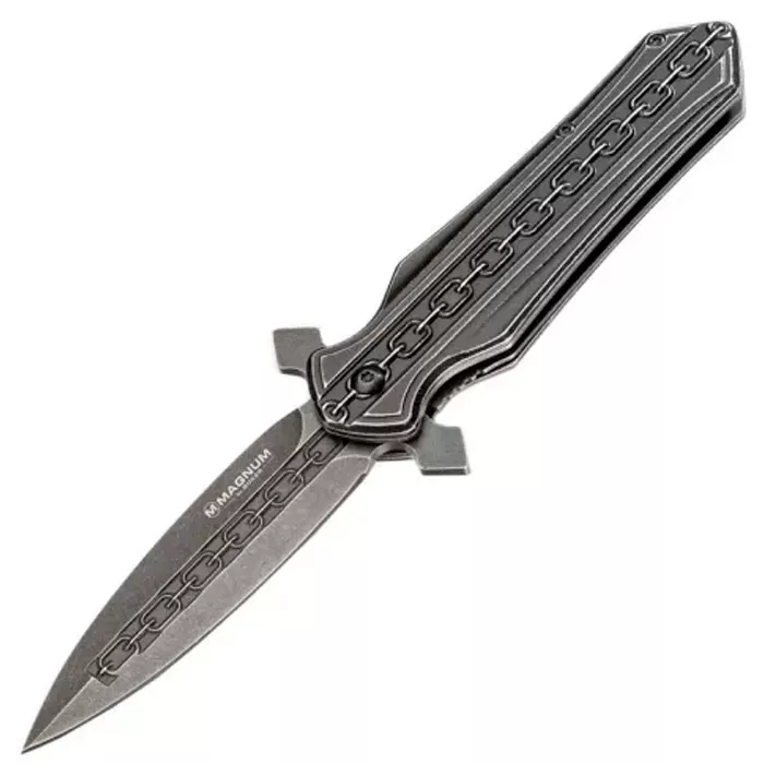 Ніж складаний Boker Magnum Chain Breaker (довжина: 207мм, лезо: 87мм), сірий (227-1166) Ніж складаний Boker Magnum Chain Breaker (довжина: 207мм, лезо: 87мм), сірий (227-1166)