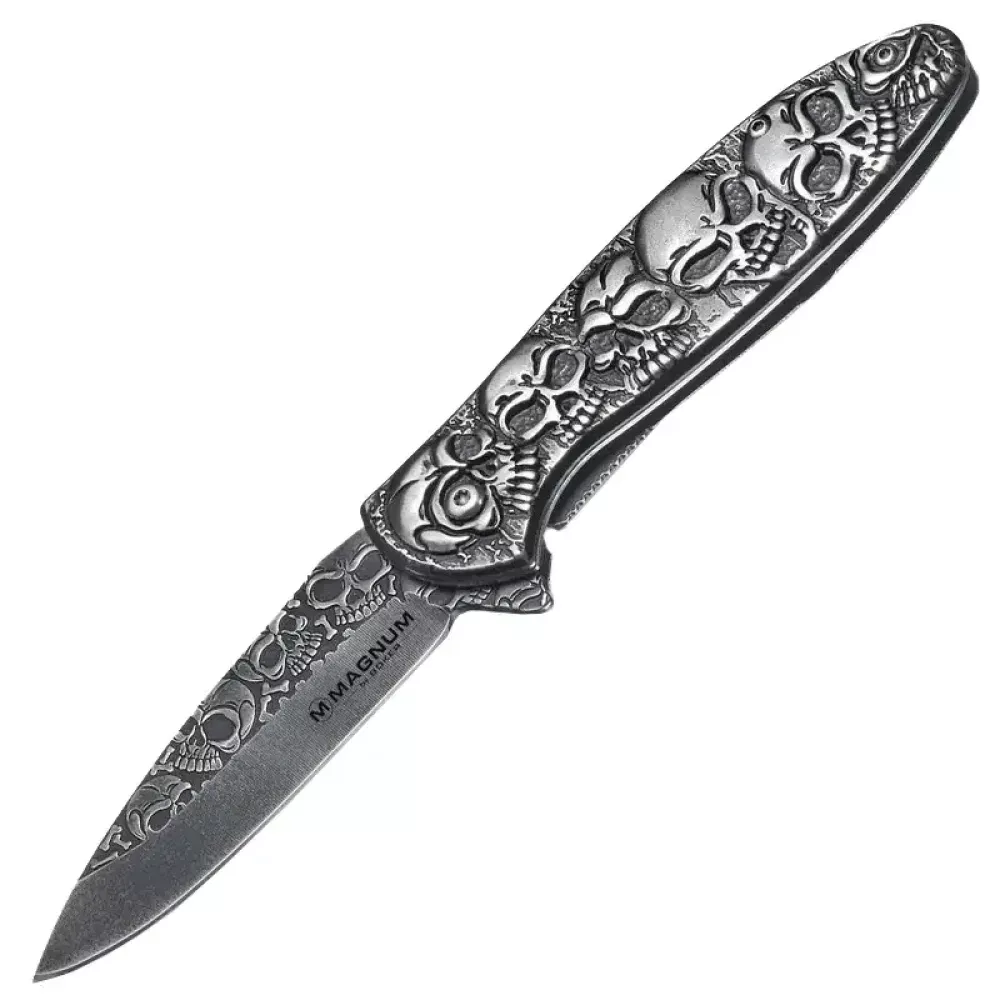 Ніж складний Boker Magnum Dia De Los Muertos (довжина: 200мм, лезо: 85мм), сталевий (227-1034) Ніж складний Boker Magnum Dia De Los Muertos (довжина: 200мм, лезо: 85мм), сталевий (227-1034)