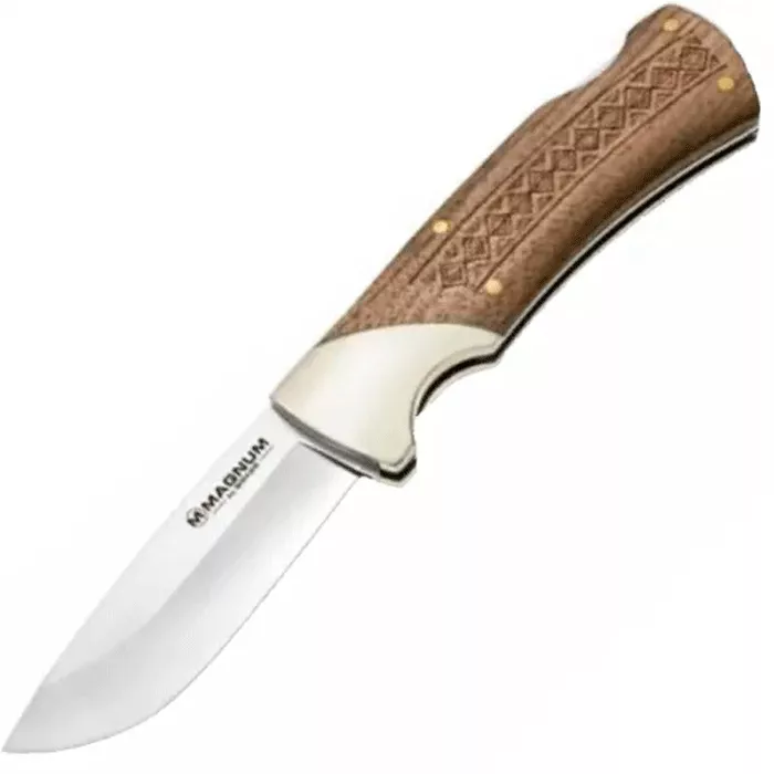 Ніж складний Boker Magnum Woodcraft (довжина: 207мм, лезо: 88мм), дерево (227-1076) Ніж складний Boker Magnum Woodcraft (довжина: 207мм, лезо: 88мм), дерево (227-1076)