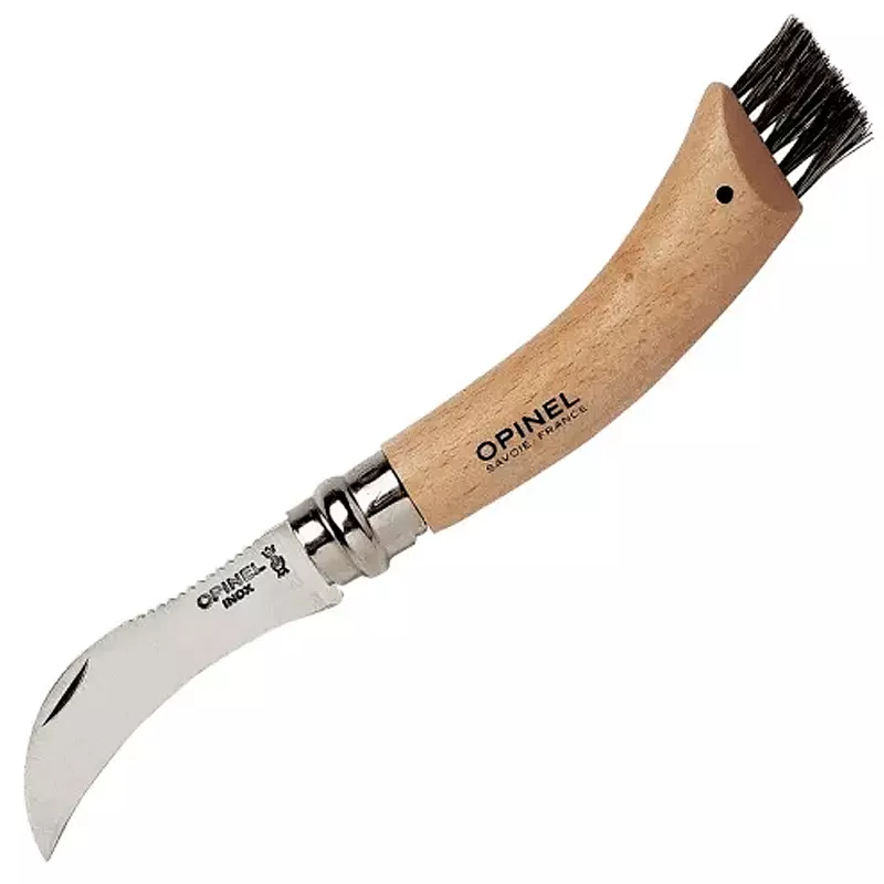 Ніж складний для грибів з щіткою Opinel Boite Couteau Champignon №8, бук (232-1012_beech) Ніж складний для грибів з щіткою Opinel Boite Couteau Champignon №8, бук (232-1012_beech)