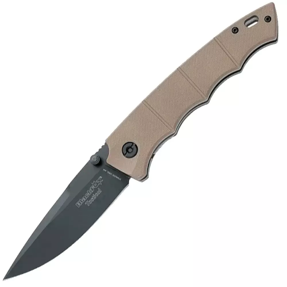Нож складной Fox BF-705Т (длина: 225мм, лезвие: 90мм, черное) (127-1023_beige)