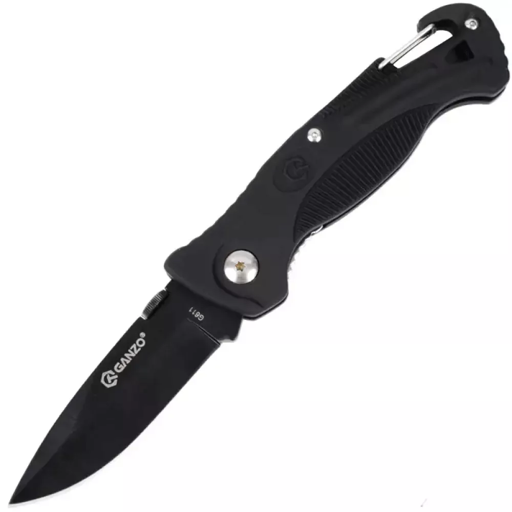 Ніж складний Ganzo G611 + свисток (довжина: 190мм, лезо: 75мм), чорний (16-1024-black) Ніж складний Ganzo G611 + свисток (довжина: 190мм, лезо: 75мм), чорний (16-1024-black)
