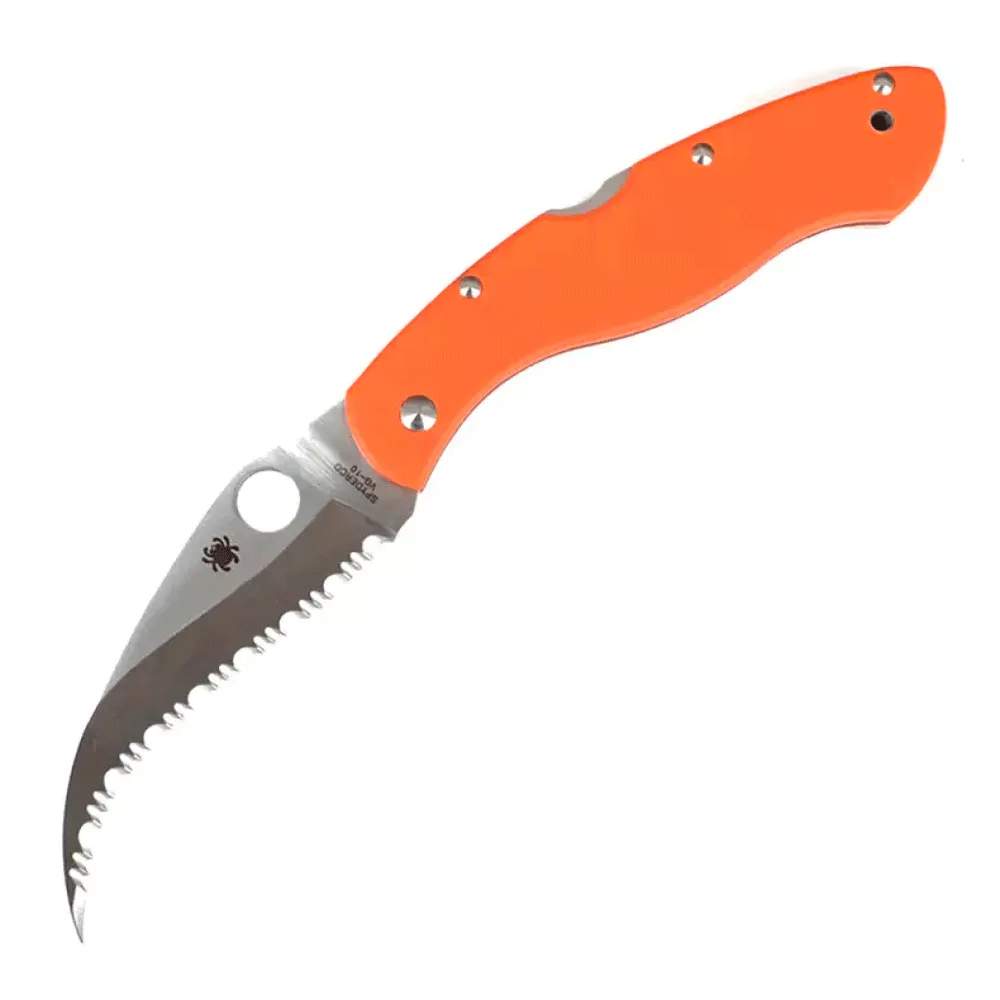 Нож складной керамбит SPYDERCO Civilian С12GS (длина: 23.0см, лезвие: 10.5см), оранжевый (126-1003-4) Нож складной керамбит SPYDERCO Civilian С12GS (длина: 23.0см, лезвие: 10.5см), оранжевый (126-1003-4)