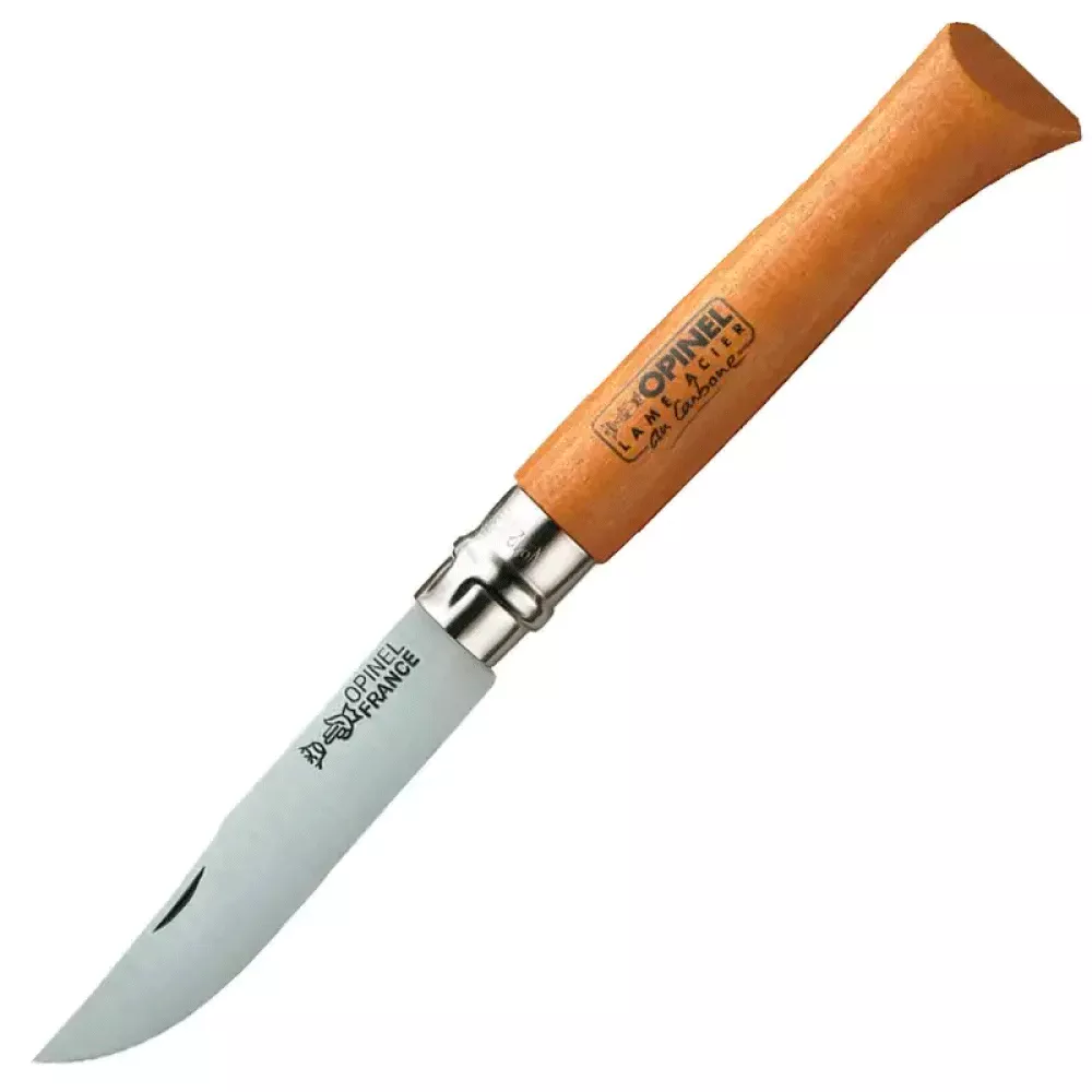 Нож складной Opinel №12 Carbone (длина: 280мм, лезвие: 120мм) бук, в блистере (232-1007_beech-blist)