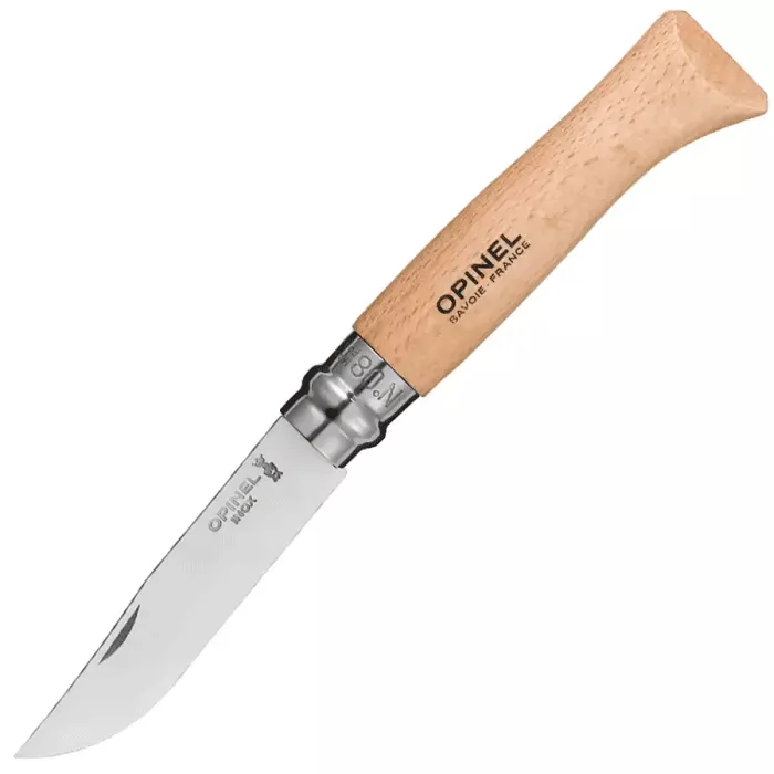 Ніж складний Opinel №8 Inox (довжина: 190мм, лезо: 85мм), бук (232-1029) Ніж складний Opinel №8 Inox (довжина: 190мм, лезо: 85мм), бук (232-1029)