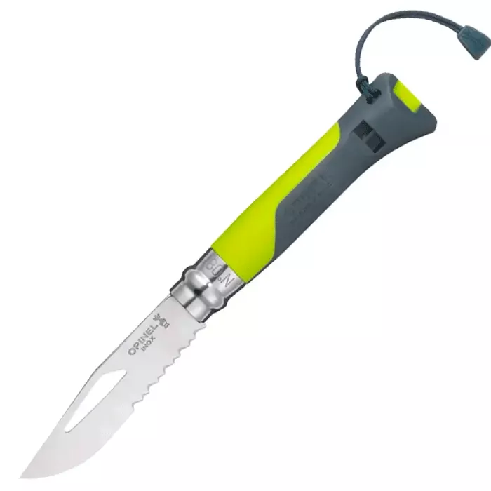 Ніж складний Opinel №8 Outdoor полусеррейтор (довжина: 190мм, лезо: 85мм), зелений (232-1033_green) Ніж складний Opinel №8 Outdoor полусеррейтор (довжина: 190мм, лезо: 85мм), зелений (232-1033_green)