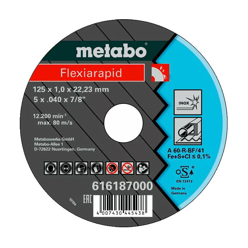 Відрізне коло METABO Flexiarapid Inox 125 мм (616187000) Відрізне коло METABO Flexiarapid Inox 125 мм (616187000)