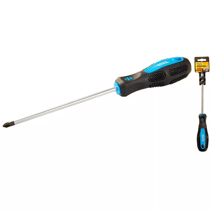 Отвертка крестовая РН2 150 мм MASTERTOOL (48-5215) Отвертка крестовая РН2 150 мм MASTERTOOL (48-5215)