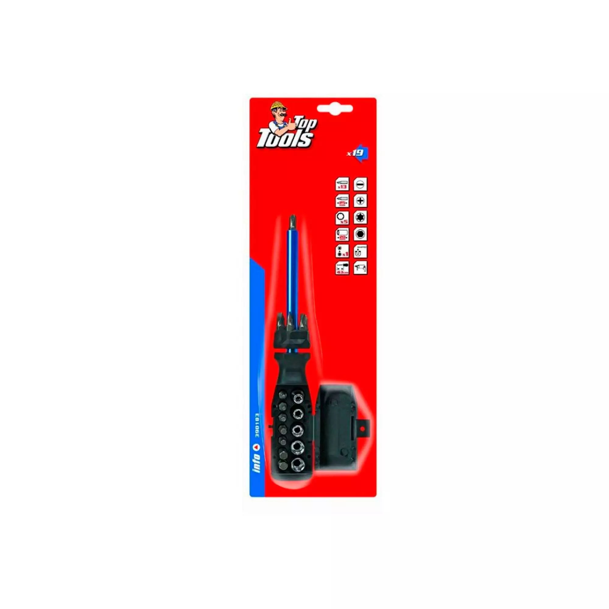 Отвертка Top Tools с насадками и сменными головками 20 шт (39D183) Отвертка Top Tools с насадками и сменными головками 20 шт (39D183)