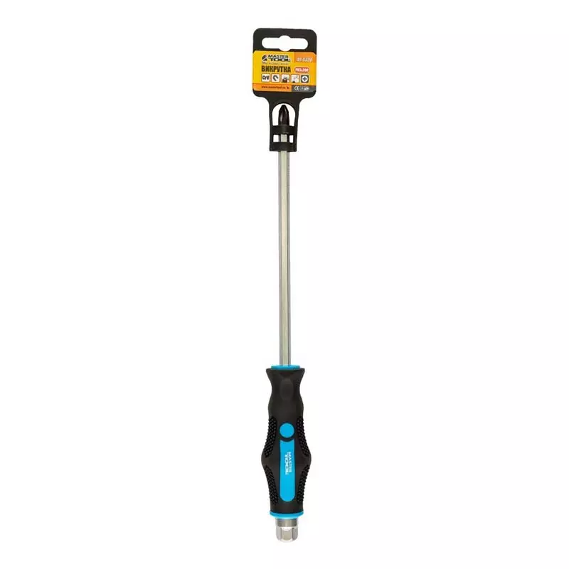 Отвертка ударная Master Tool крестовая магнитная EXTERNAL HEX PH3*200 мм ручка с TPR покрытием (49-6320) Отвертка ударная Master Tool крестовая магнитная EXTERNAL HEX PH3*200 мм ручка с TPR покрытием (49-6320)