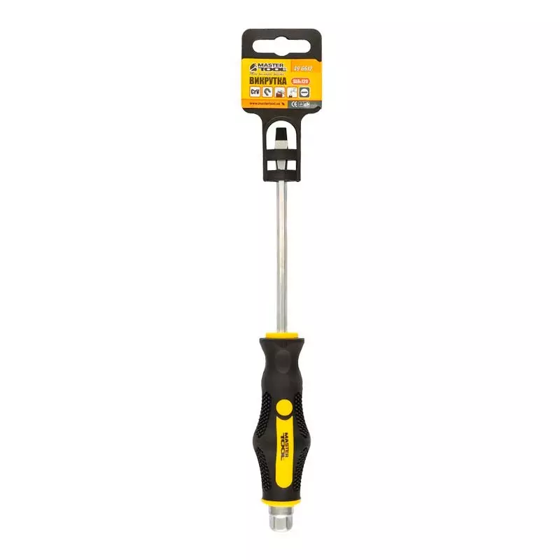 Отвертка ударная Master Tool шлицевая магнитная EXTERNAL HEX SL6*125 мм ручка с TPR покрытием (49-6612) Отвертка ударная Master Tool шлицевая магнитная EXTERNAL HEX SL6*125 мм ручка с TPR покрытием (49-6612)