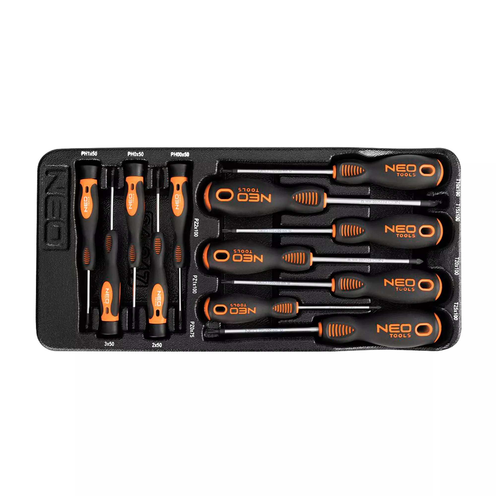 Викрутки NEO TOOLS PZ, TX, набір 12шт. (84-247) Викрутки NEO TOOLS PZ, TX, набір 12шт. (84-247)