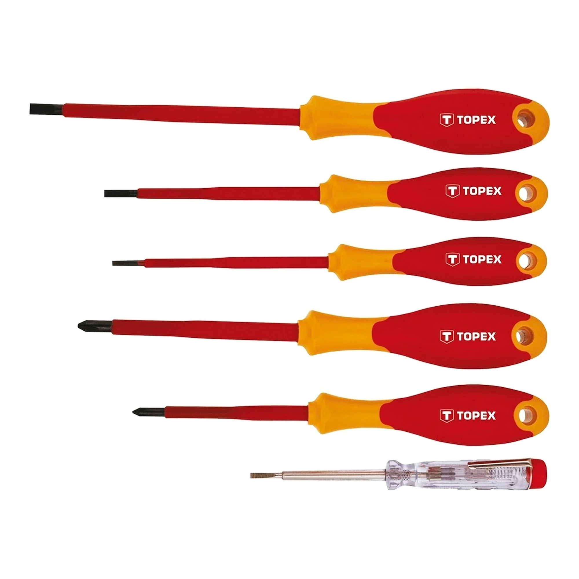 Отвертки TOPEX 1000 В, набор 6 шт. (39D150) Отвертки TOPEX 1000 В, набор 6 шт. (39D150)