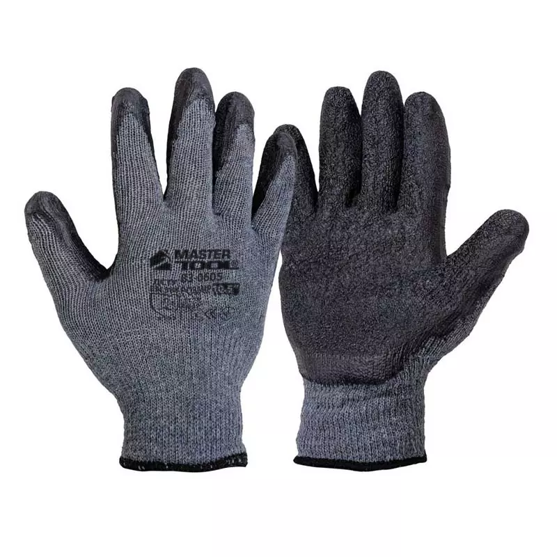 Перчатки Master Tool Crinkle Latex Cotton серо-черные 12 пар (83-0605doz) Перчатки Master Tool Crinkle Latex Cotton серо-черные 12 пар (83-0605doz)