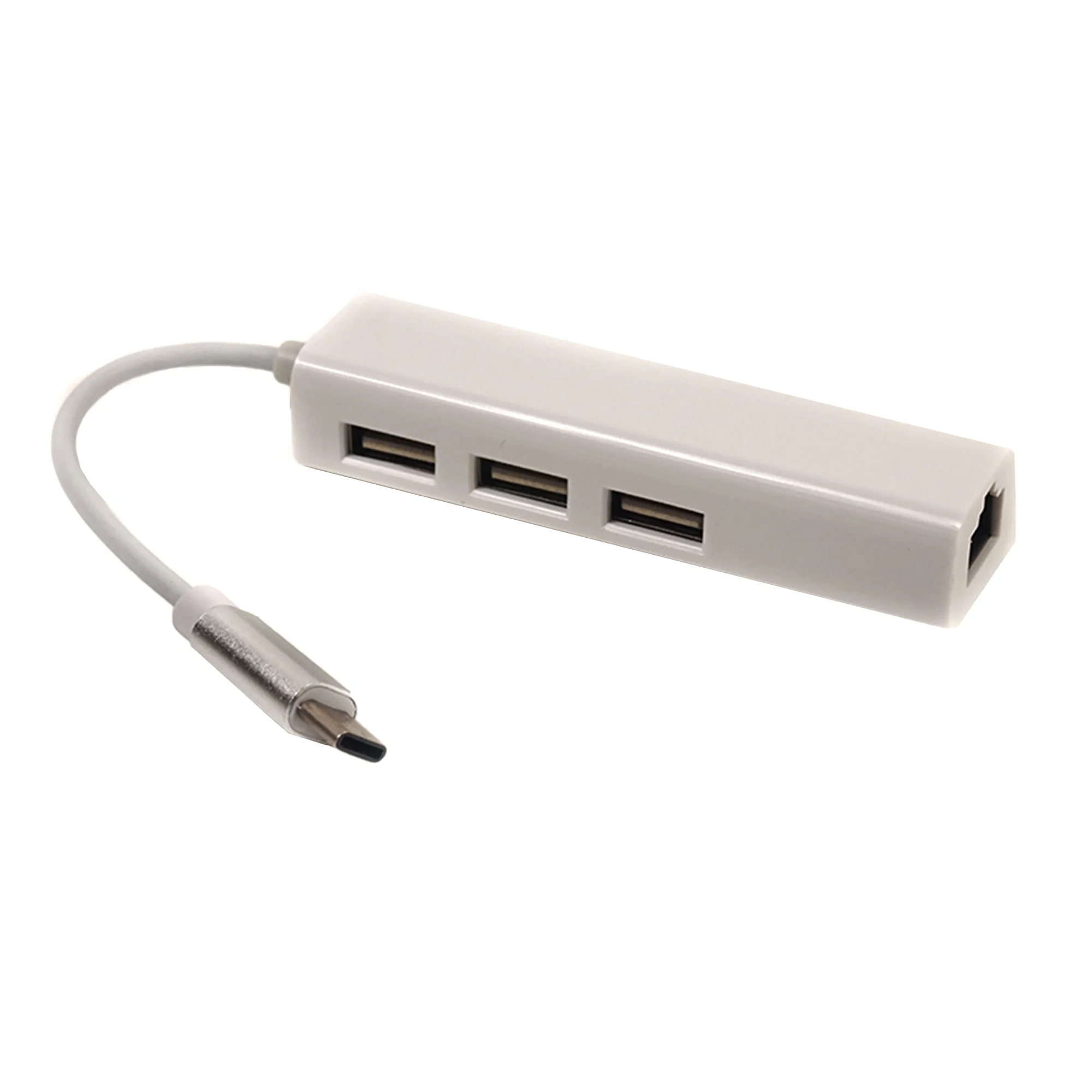 Переходник PowerPlant USB 3.1 Type-C – 3 порта USB 2.0 + Ethernet (CA910397)