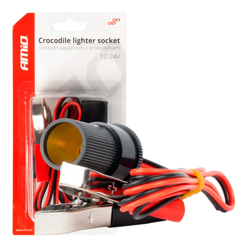 Перехідник прикурювача AMiO 12V/24V 100см (03804/038048) Перехідник прикурювача AMiO 12V/24V 100см (03804/038048)