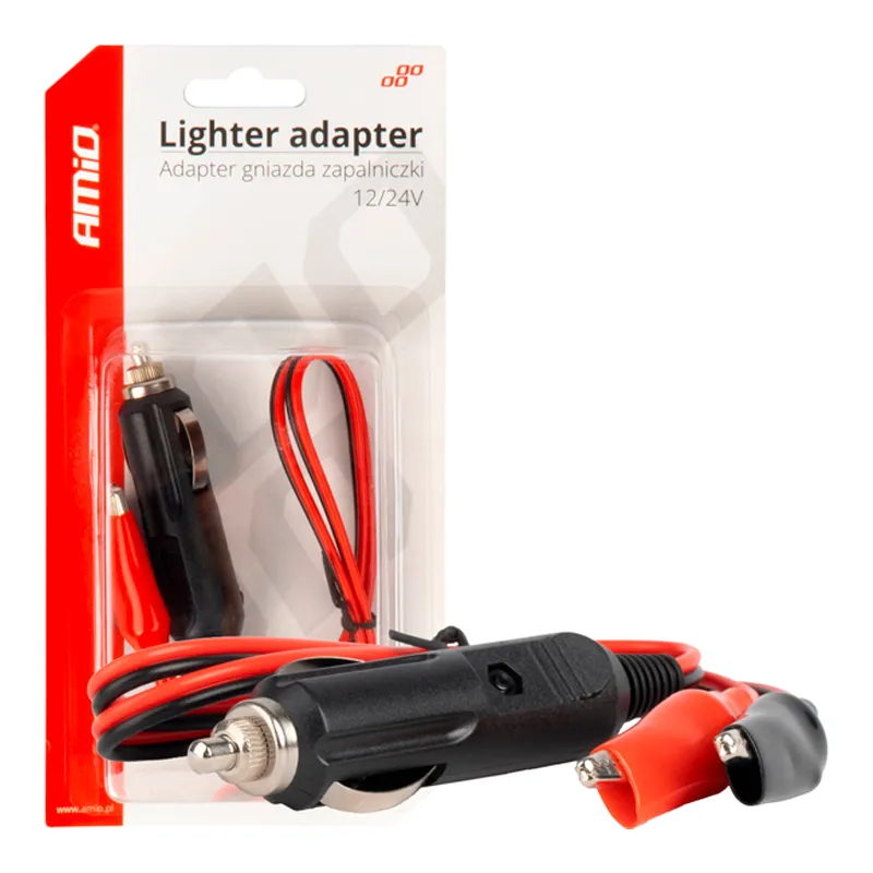 Переходник прикуривателя AMiO 12V/24V 60см (03802/038024)