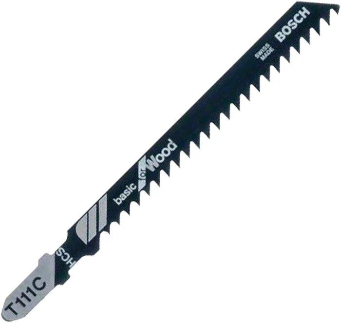 Пилка для лобзика Bosch по дереву T 111 C, 3×100 мм, 5 шт (2608630033)