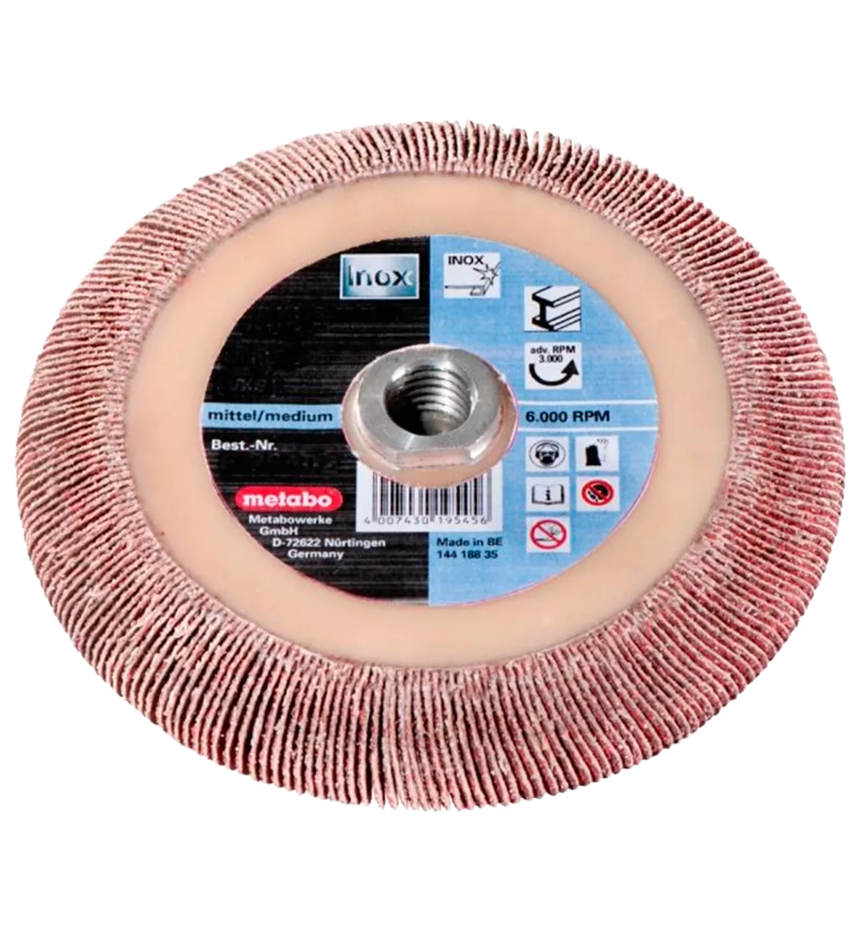 Пластинчатый шлифовальный Диск Flexiamant Super 125x8xM14 P60 Metabo (626471000) Пластинчатый шлифовальный Диск Flexiamant Super 125x8xM14 P60 Metabo (626471000)