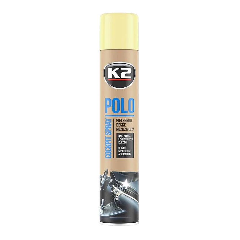 Поліроль для пластику торпеди K2 PERFECT POLO COCKPIT SPRAY VANILLA 750мл (K407WA1) Поліроль для пластику торпеди K2 PERFECT POLO COCKPIT SPRAY VANILLA 750мл (K407WA1)