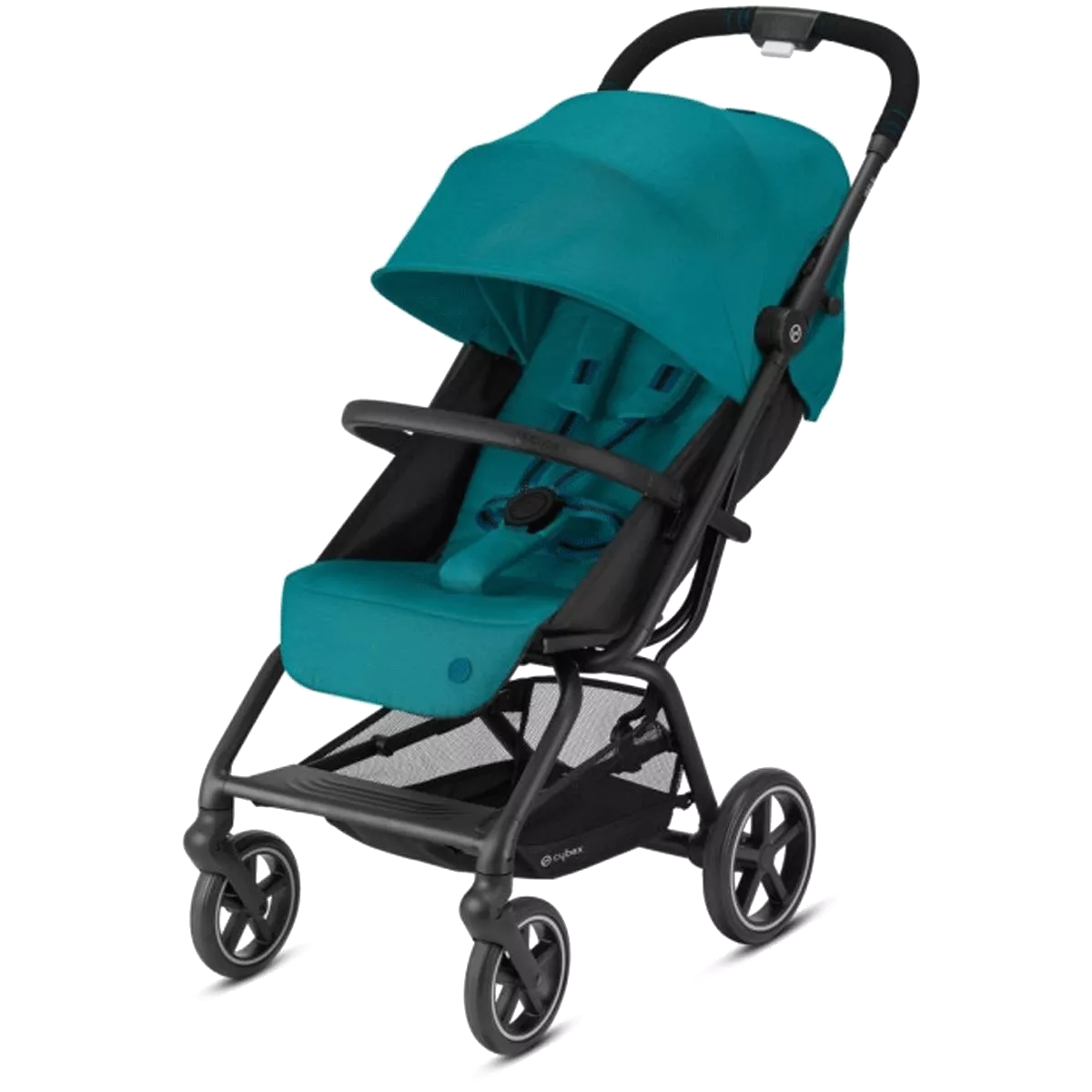 Прогулянкова коляска Cybex Eezy S+ 2 BLK River Blue turquoise з бампером (520001709)